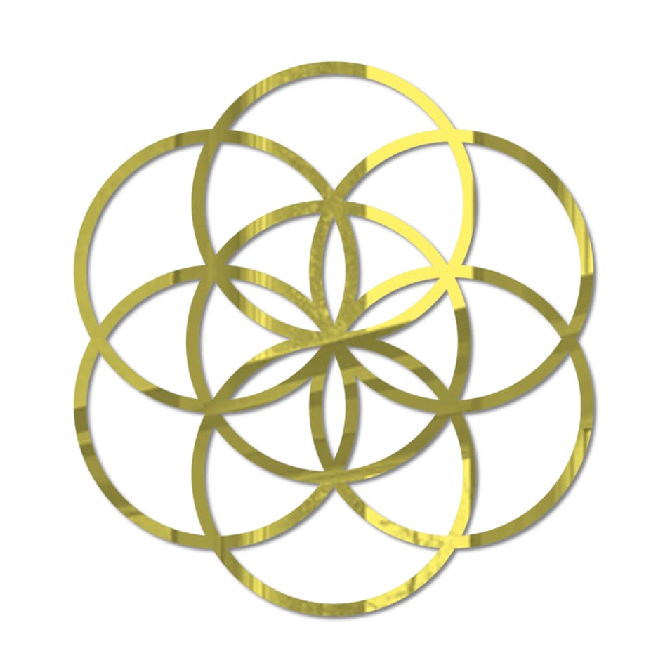Mandala semente da vida em acrílico espelhado geometria sagrada