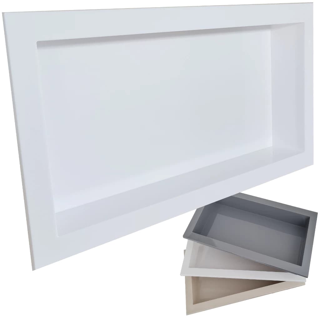 Nicho Para Banheiro Prateleira Embutir 30x60 Nicho De Banheiro Com Borda Suporte para Shampoo Nicho
