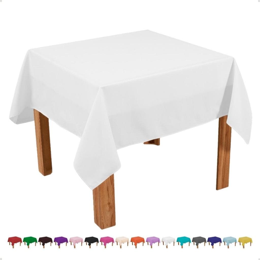Kit 05 Toalha De Mesa Quadrada 1,50x1,50 Oxford Lisa Lavavel Para Festa Buffet Com Bainha Industrial