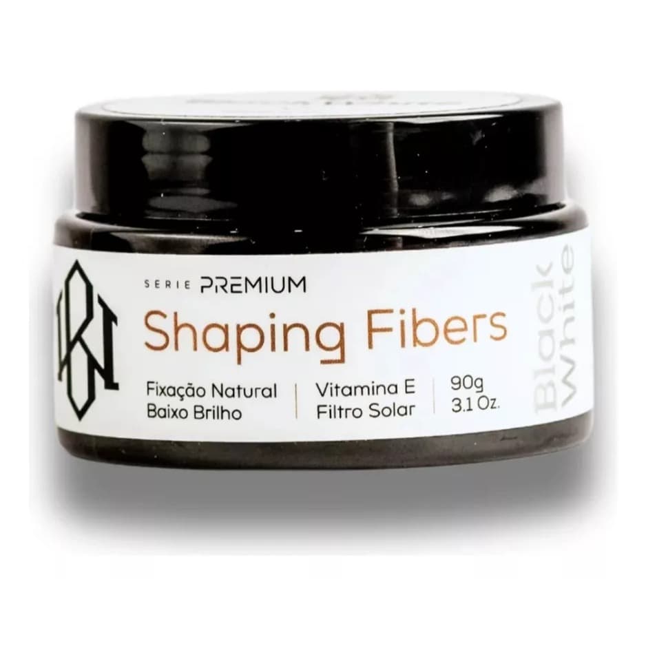 pasta modeladora  Shaping Fibers 90g Black White 90 gramas