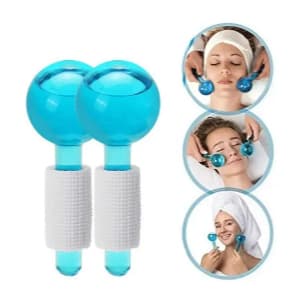 MASSAGEADOR BOLA DE CRISTAL ANTI RUGAS 2 PEÇAS FACIAL GELO MASSAGEM