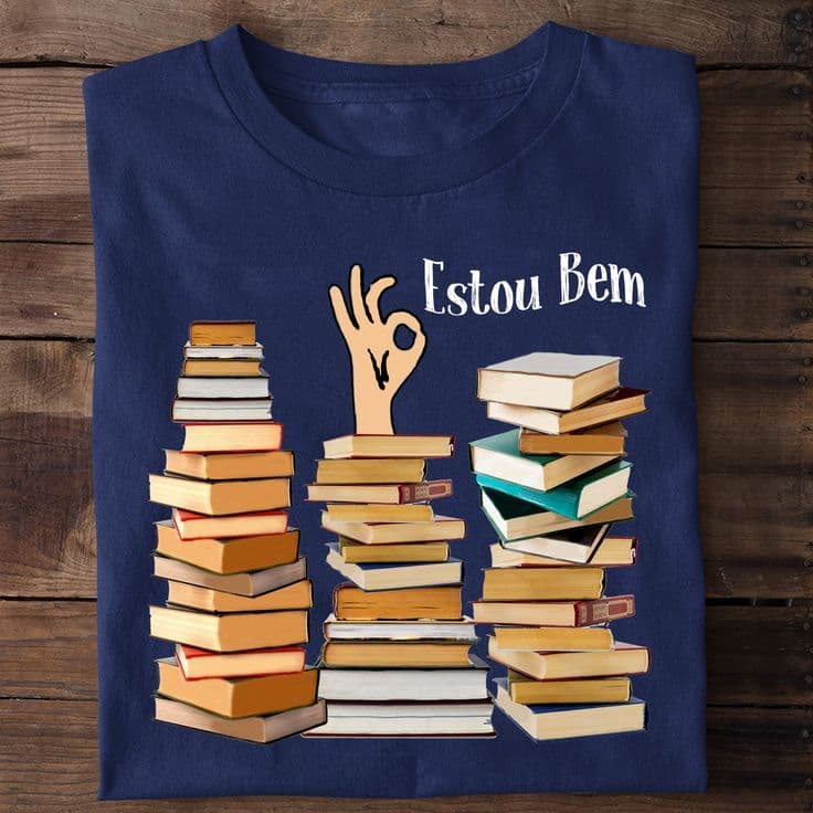 ESTOU BEM AMANTES DA LEITURA ENVIO IMEDIATO UNISSEX BABYLOOK TODAS AS CORES