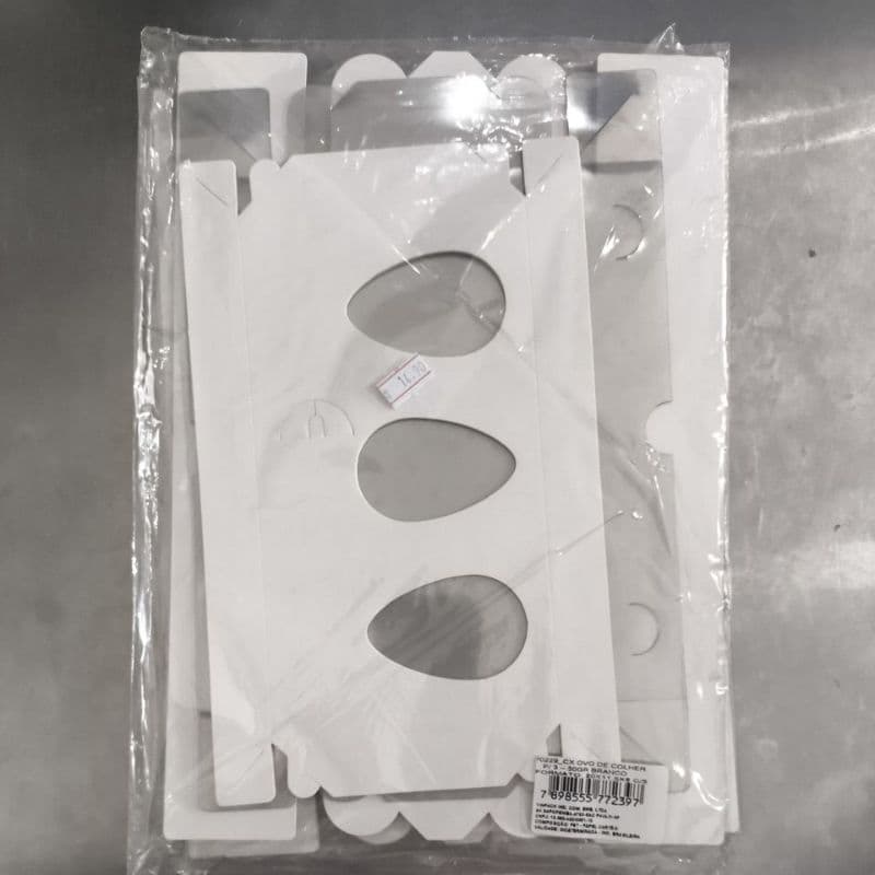 Caixa ovo de páscoa 50g trio com 3 cavidades