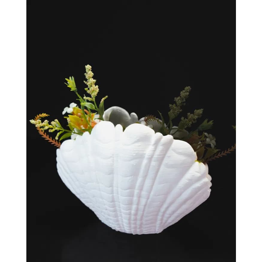 🐚 Vaso Decorativo em Formato de Concha – Elegância e Estilo para seu Ambiente