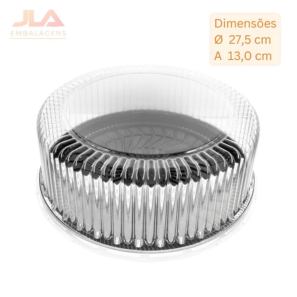 Embalagem Redonda Para Bolo/Torta H-50 Alta Hiperpack | 50 Unidades