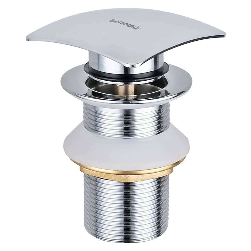 Válvula Click 1 1/4 Quadrada Ralo Para Cuba Pia Banheiro Aço Inox/latão Cromada Prestige Beltempo