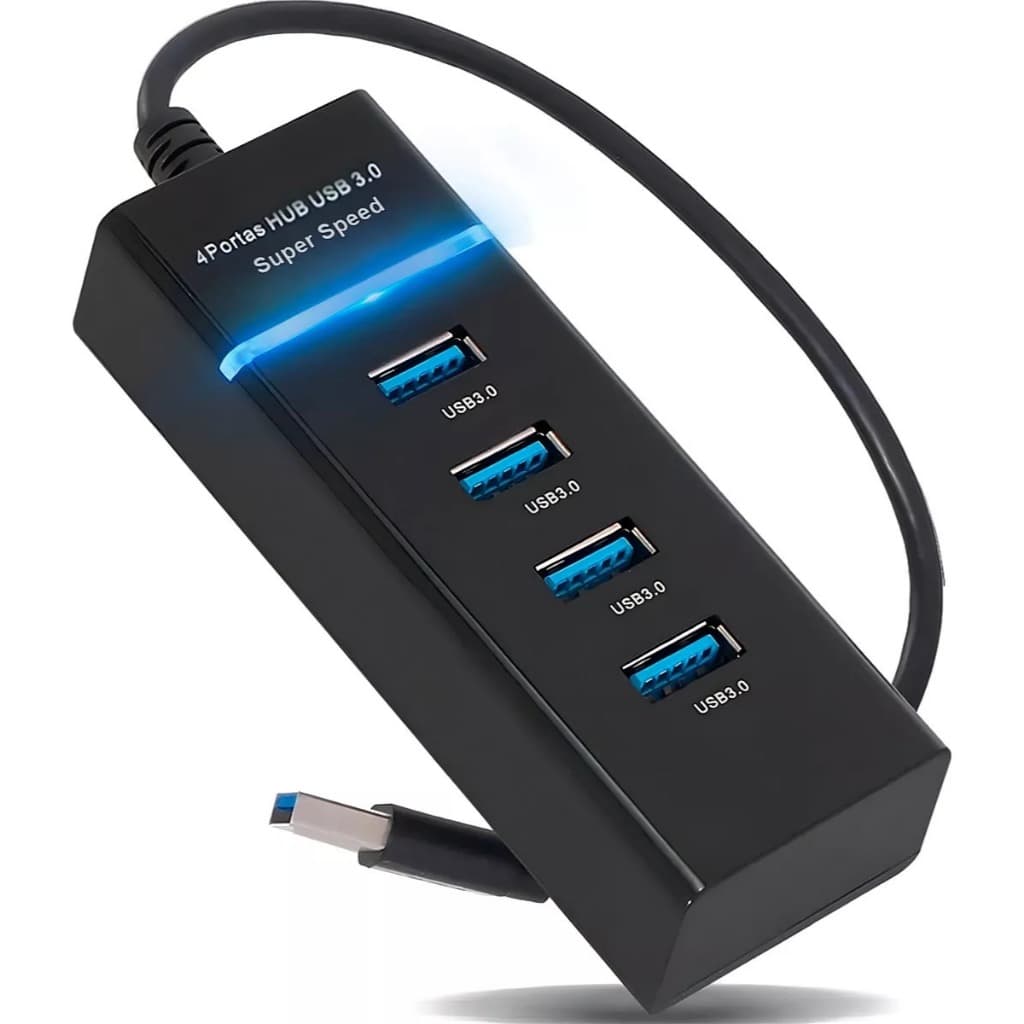 Hub Usb 3.0 4 Portas Expansor Rápido 5 Gbps Alta Velocidade