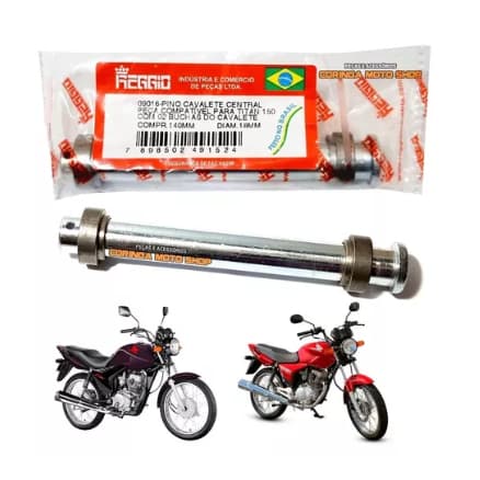 Eixo Pino Cavalete Central + Buchas Honda Fan 125 Titan 125 150 Original Reggio
