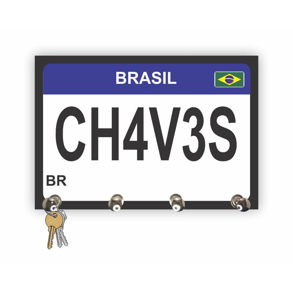 Porta chaves de Parede Modelo Placa em MDF