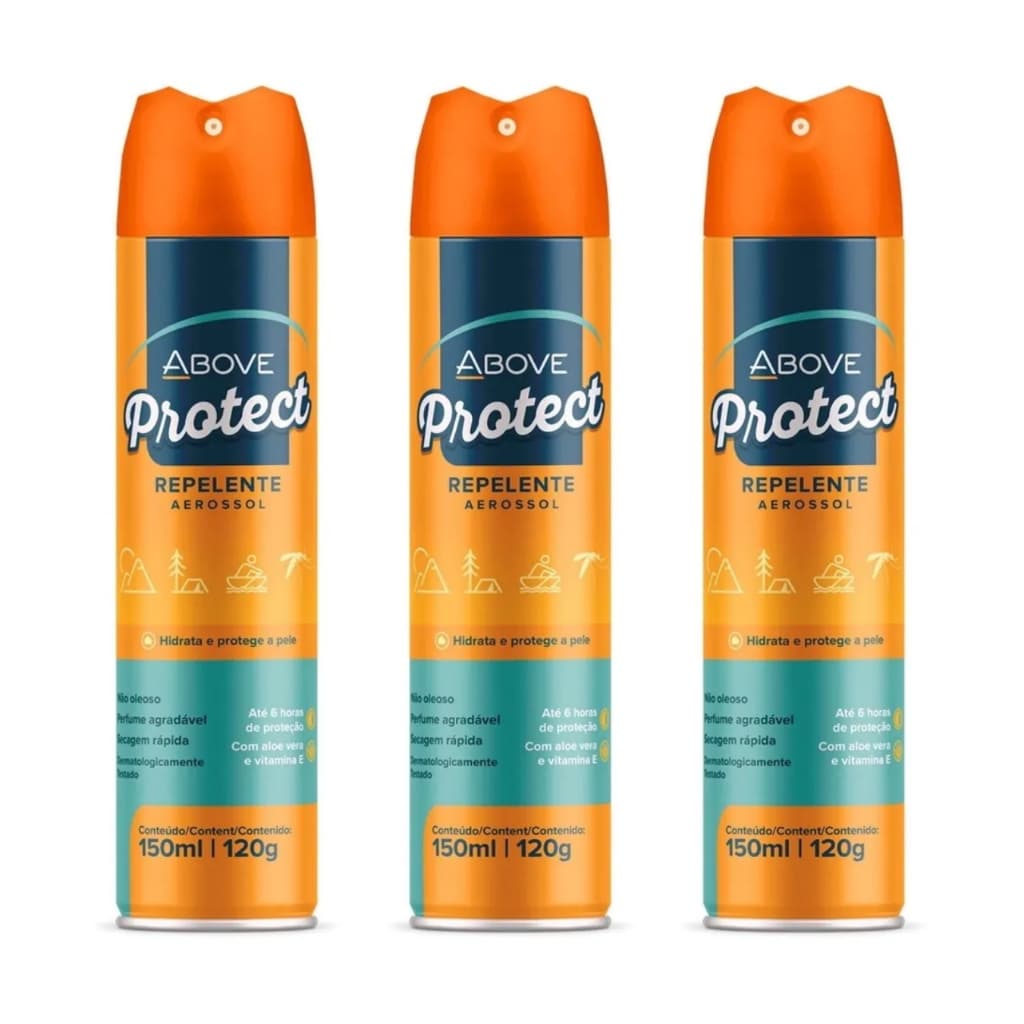 Repelente Spray Above Protect com 3 Unidades 150ml cada