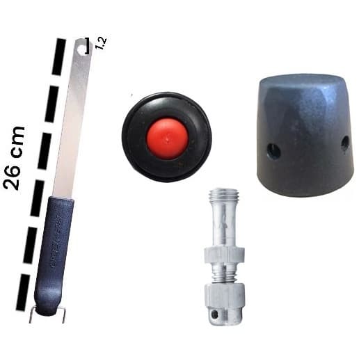 Kit 4 PÇS  Panela De Pressão Panedo Moderna 4,5 Litros Haste 26 cm + Pino Central + peso + Valvula