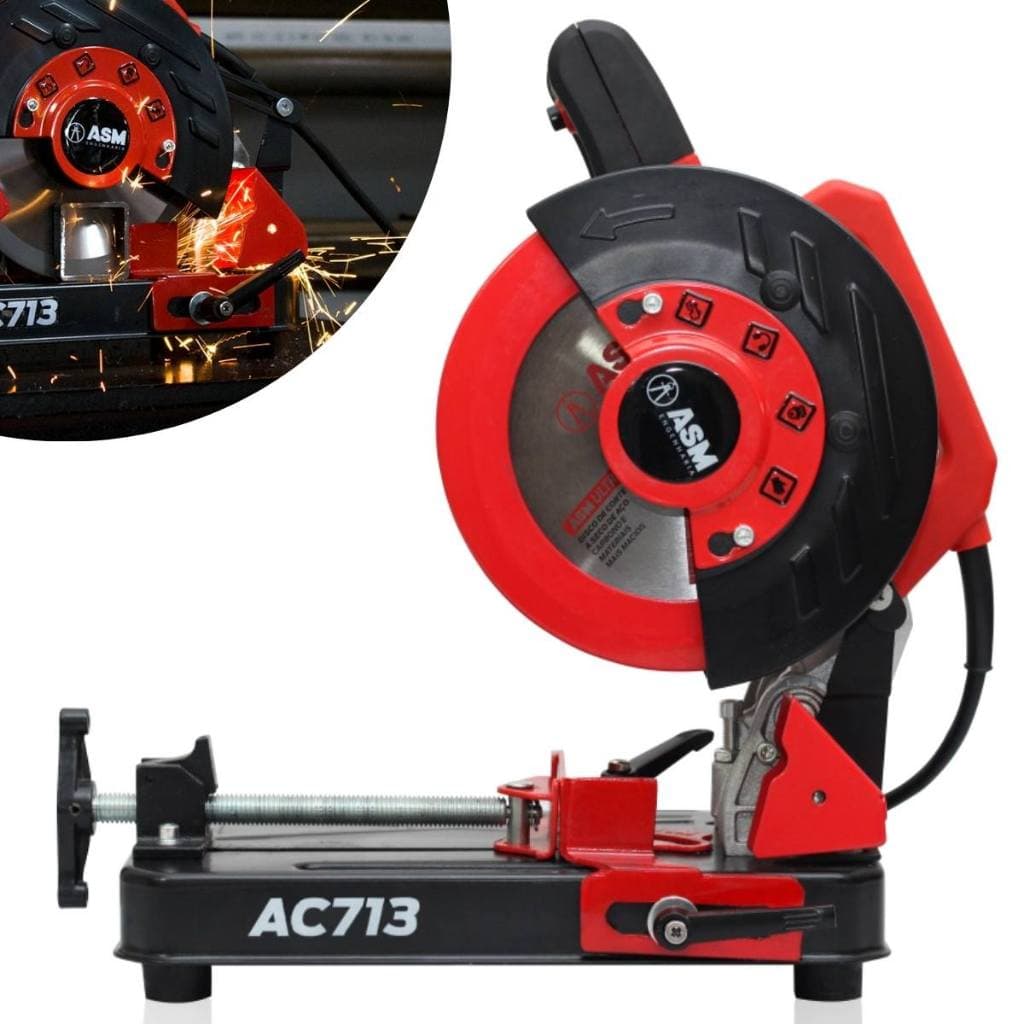 Policorte Portátil Asm Ultra Ac713 Serra Elétrica De Bancada 127 e 220v