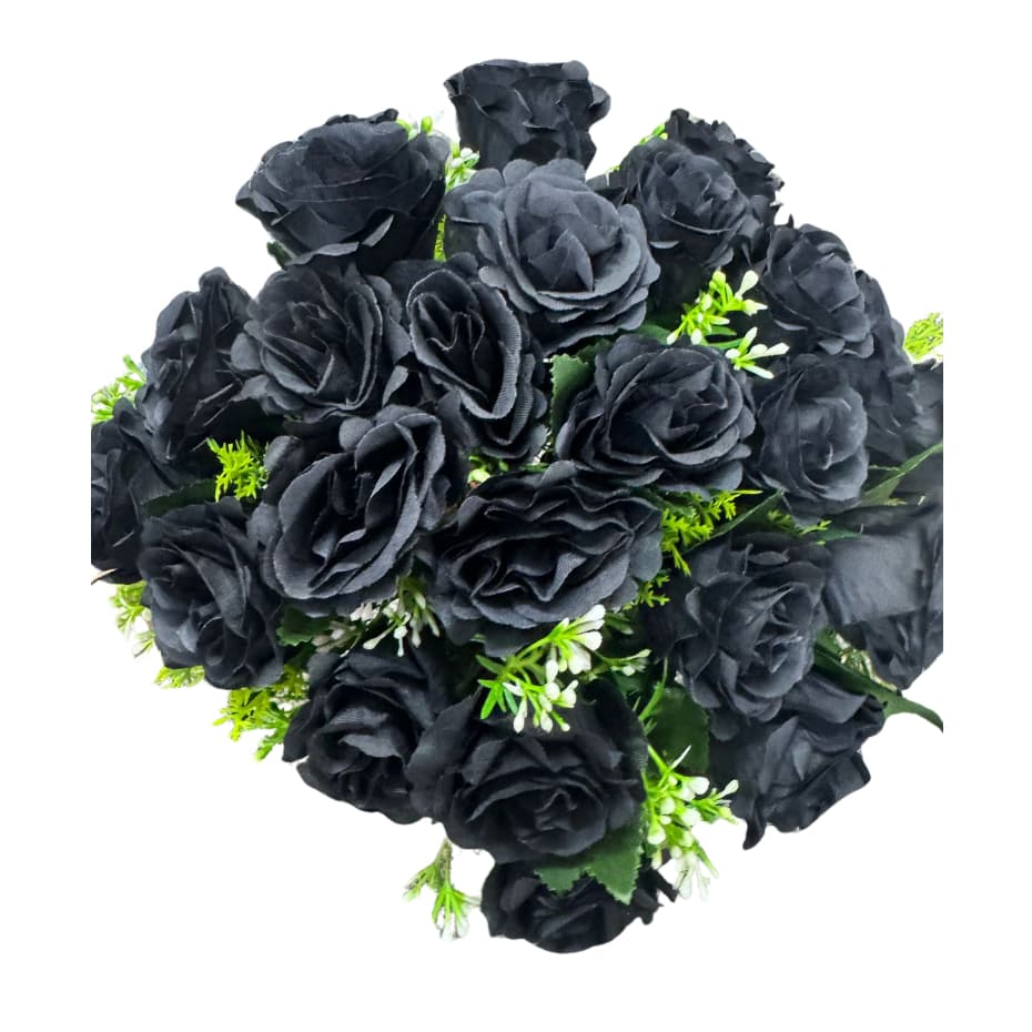 Rosa Artificial C/ 24 Flores Artificiais Enfeite Decoracao
