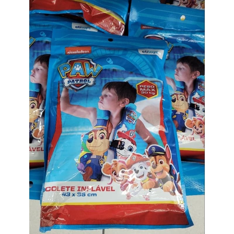 Colete Inflável Infantil Patrulha Canina 43x35cm