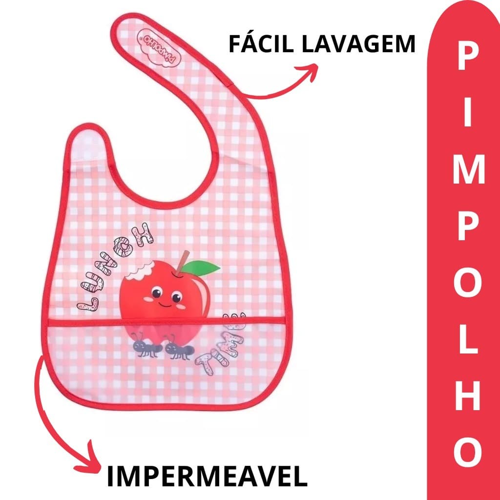 Babador Impermeável Pimpolho Bebe Menina – Unidade ou Kit b
