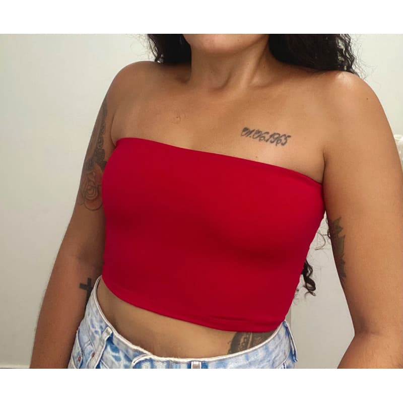 TOP FAIXA FORRADO VÁRIAS CORES