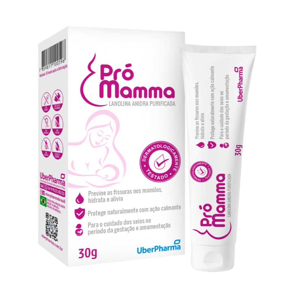 Pró Mamma - Pomada Para Seios Lanolina Anidra Purificada 30g 1 UND
