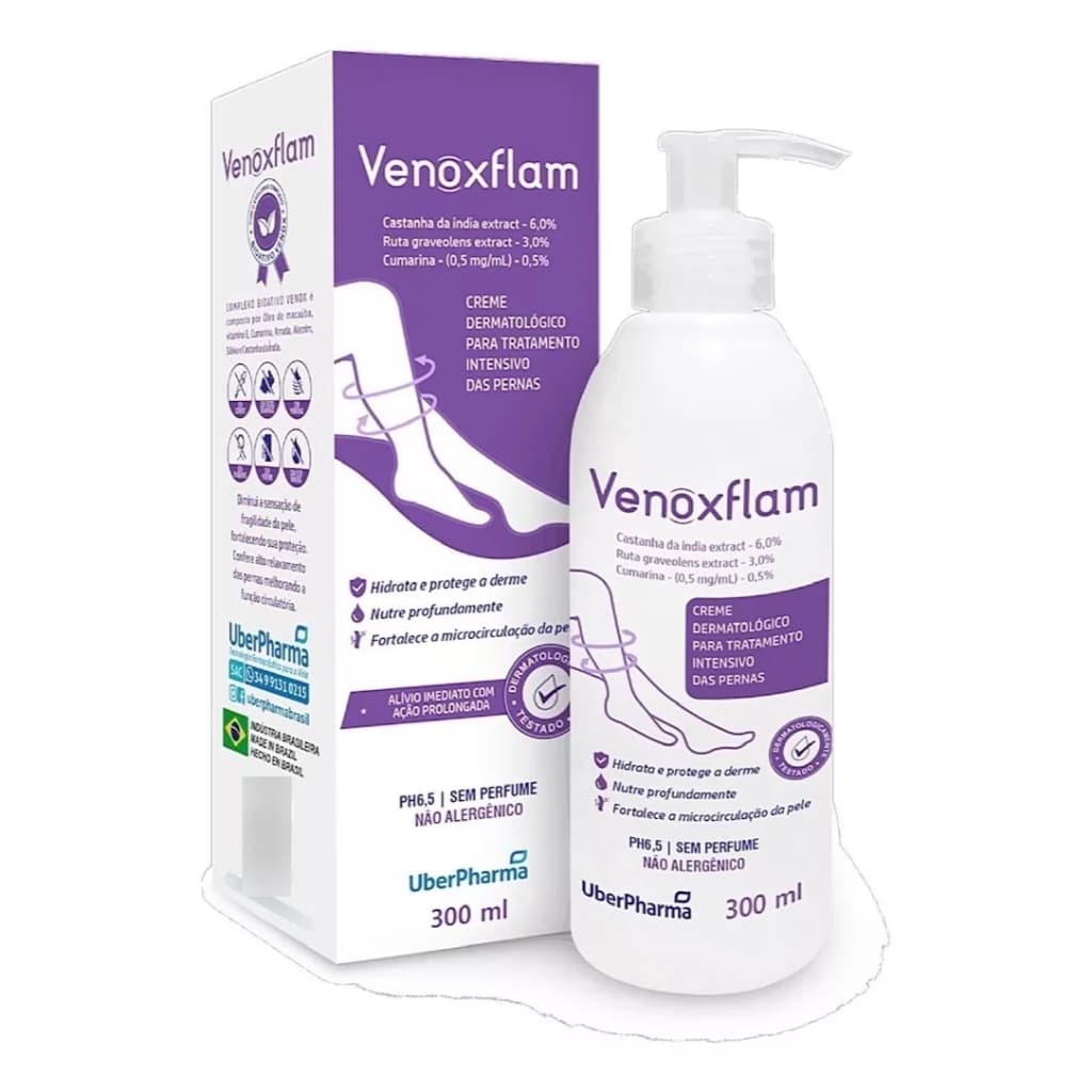 Venoxflam Creme Para Pernas Varizes 300ml - Uberpharma