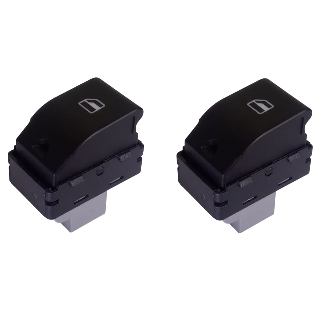 Dois Botões únicos com bases cinza Vidro Elétrico Gol G5 G6 G7 Saveiro Spacefox Fox 2 estágios