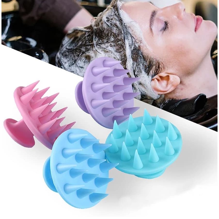 Escova Massageadora Capilar Silicone Antiqueda