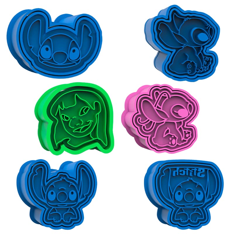 Modelador e Ejetor Para Modelar Doces, Massas e Brigadeiros - Lilo & Stitch