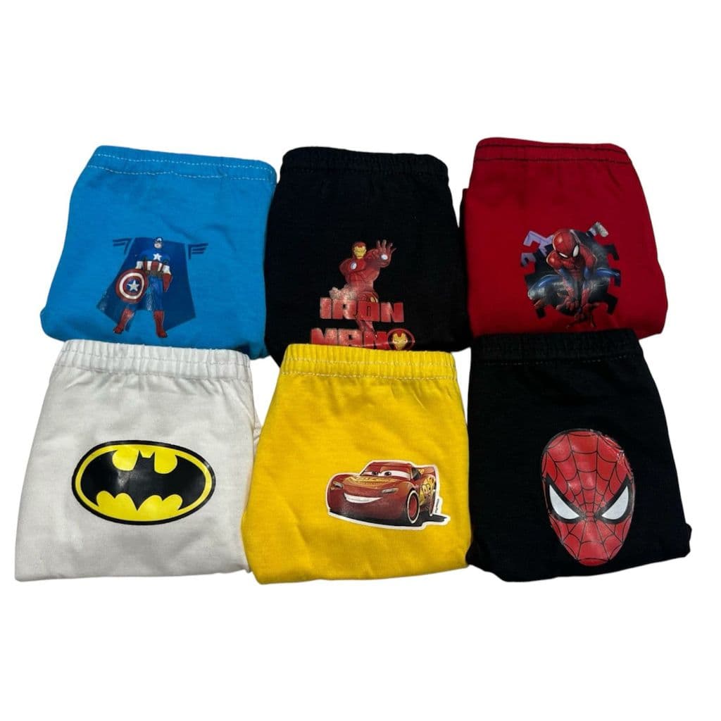 Kit Cueca Menino Infantil Algodão Personagem  Super Heróis Kids slip