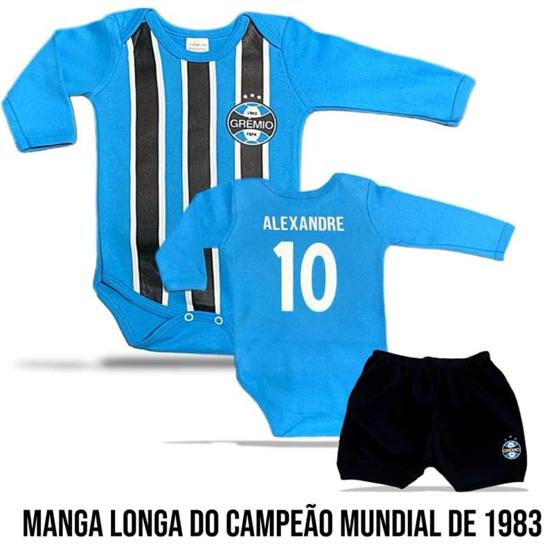 Body de bebê camisa de time personalizada com o nome e número time Imortal 100% algodão antialérgico