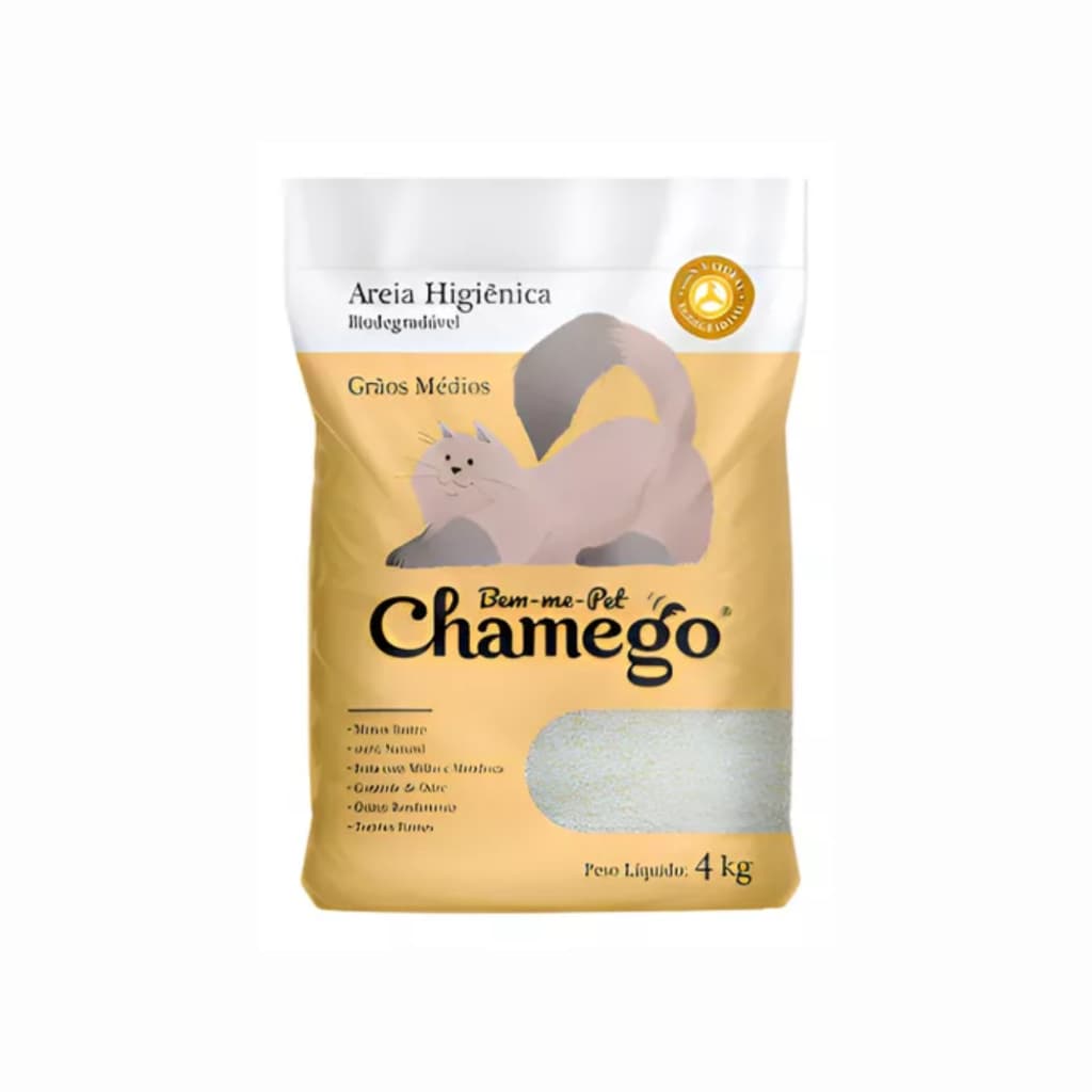 Areia Chamego 4kg Mandioca E Milho Graos Mistos 4kg