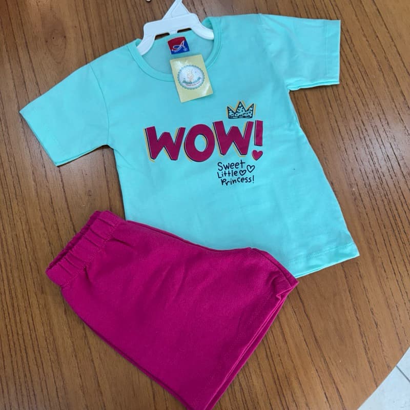 Conjunto Infantil Menina Camiseta e Bermuda -Verão 1 a 8 anos