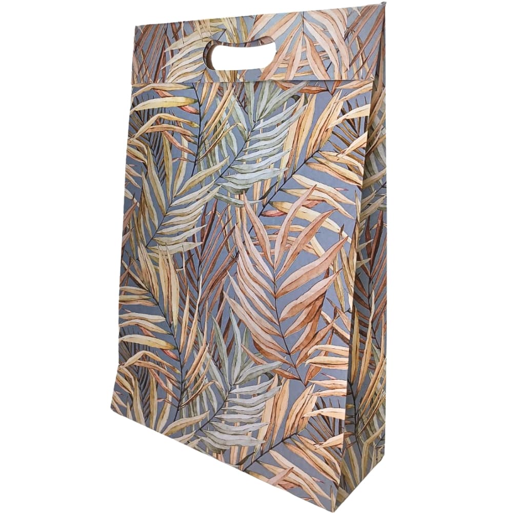 Sacola Presente Aba Folhagem M - 25x37x9 - 1 Unid