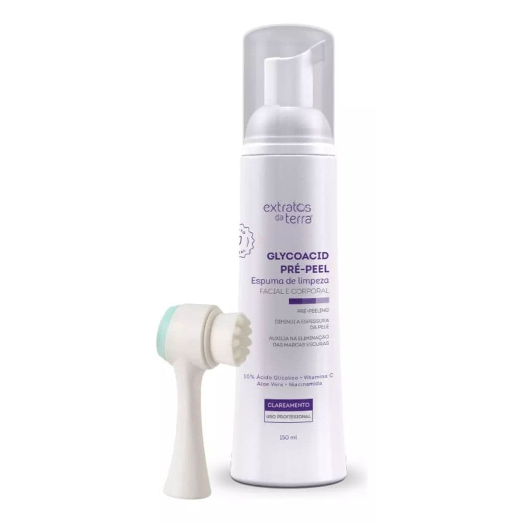 Dermolight Espuma Glycoacid Pre-peel Clareador Manchas 150ml Extratos Da Terra