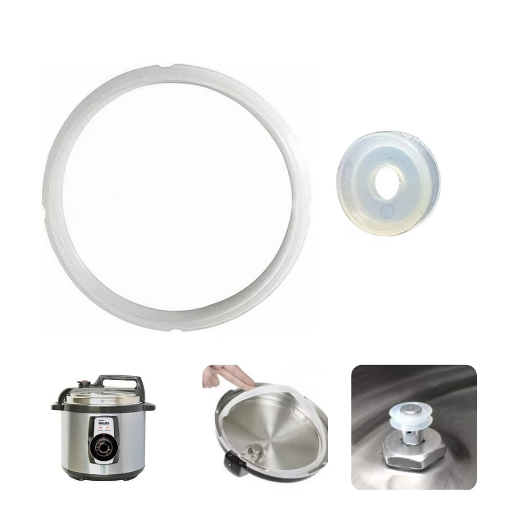 Kit Borracha de Panela de Pressão 5/6 Litros + Anel de Vedação para Válvula de Pressão