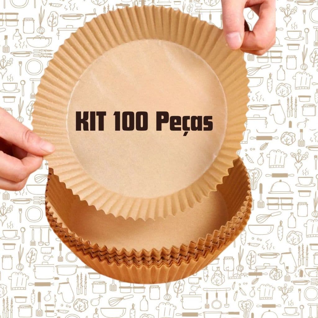 Forma De Airfryer Descartável Redondo Antiaderente Para Cozimento Papel Fritadeira Cozimento Protetor Forro
