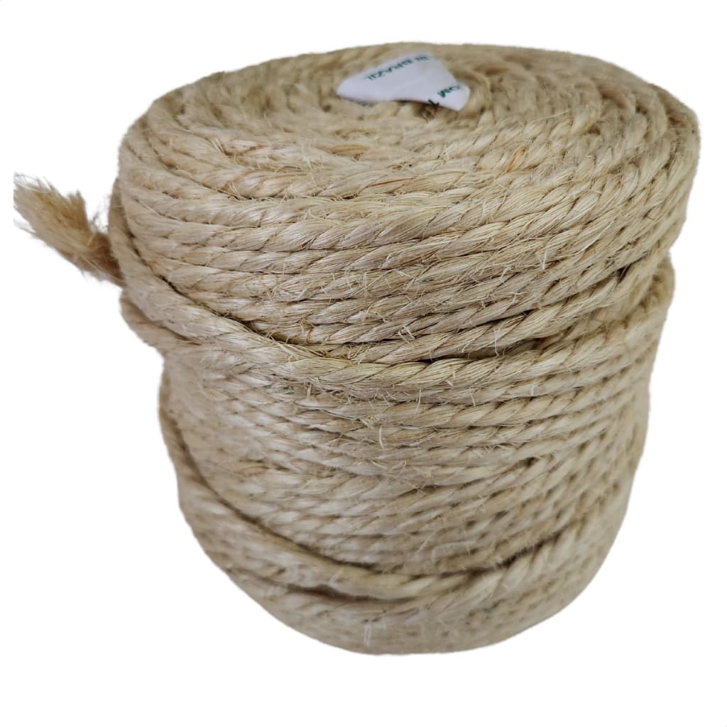 CORDA DE SISAL LASIS 5MM 100M 200/3 ARTESANATO ARRANHADORES DECORAÇÃO RUSTICA JUTA