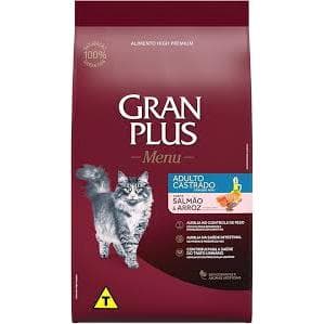 Ração GranPlus Menu Gatos Castrados Salmão 10,1kg