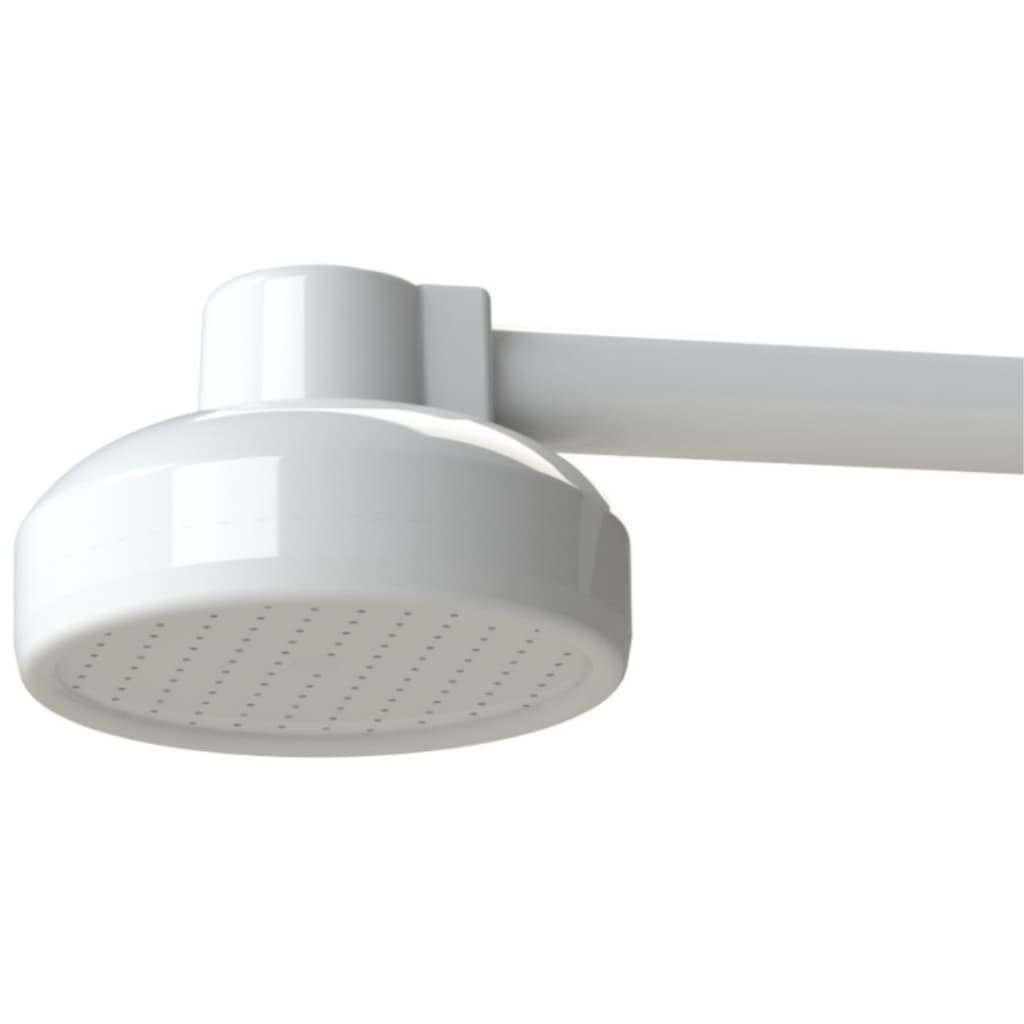 Chuveiro Ducha Fria Redondo 9cm Branco Para Piscina Jardim Quintal | Valeplast