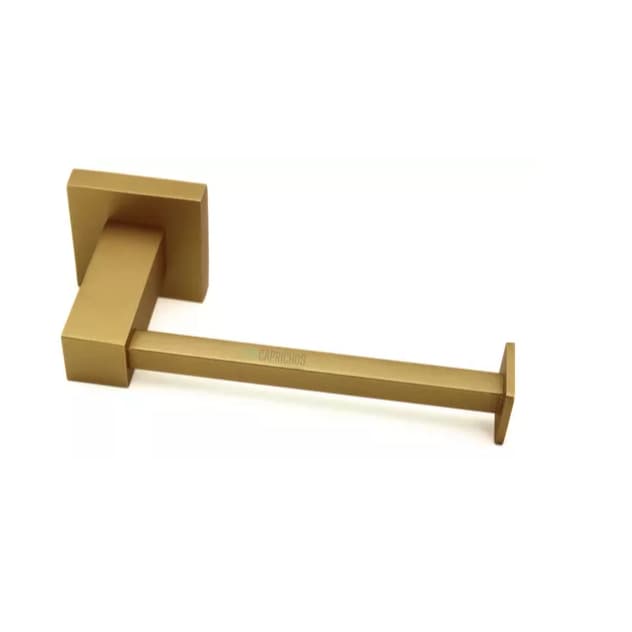 Porta Papel Higiênico Dourado Fosco Metal Banheiro Luxo