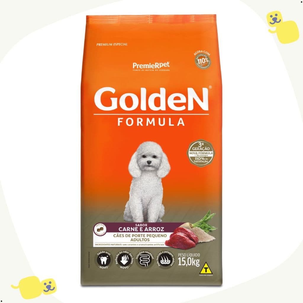 Ração para Cachorro Ração Golden Raças Pequenas Ração Cachorro 15kg Raças Pequenas Carne Arroz