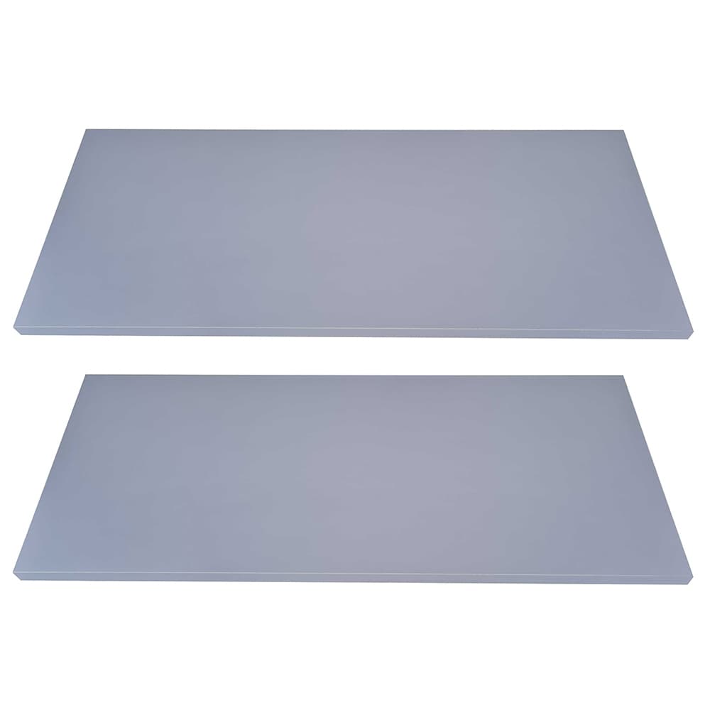 Kit 2 Prateleiras Mdf 75x10 Mdf Cinza 15mm Livros Revista 75x10cm Suportes Grátis