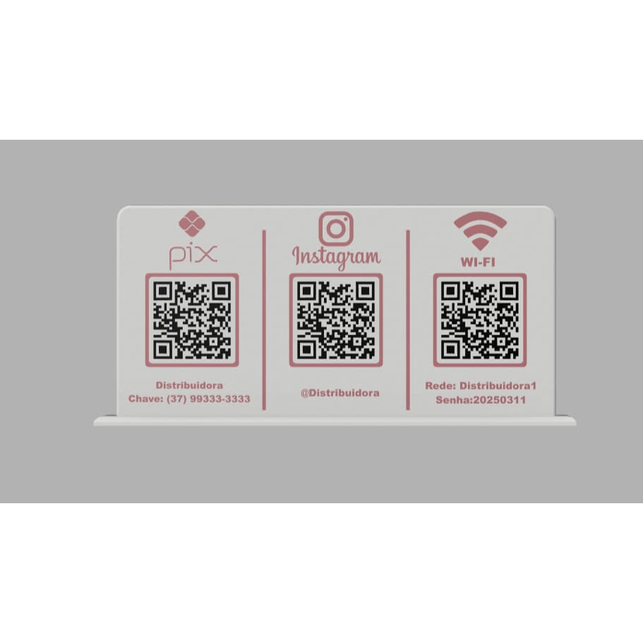 Placa PIX com 3 qrcode incluso - Nós geramos o qrcode - Leia a descrição do anúncio
