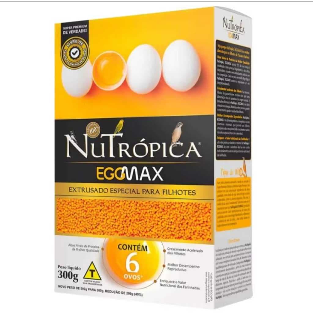 Nutrópica Eggmax 300g Ração para filhotes com ovos Nutritiva e Fonte suplementar para Alimentação