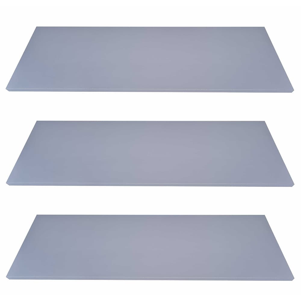 Kit 3 Prateleiras Mdf 100x10 Mdf Cinza 15mm Livros Revista 100x10cm Suportes Grátis