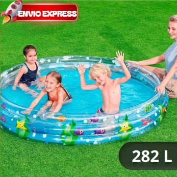 Piscina Inflável Fundo do Mar Infantil  282L - 1.52 cm x 30 cm - Bestway