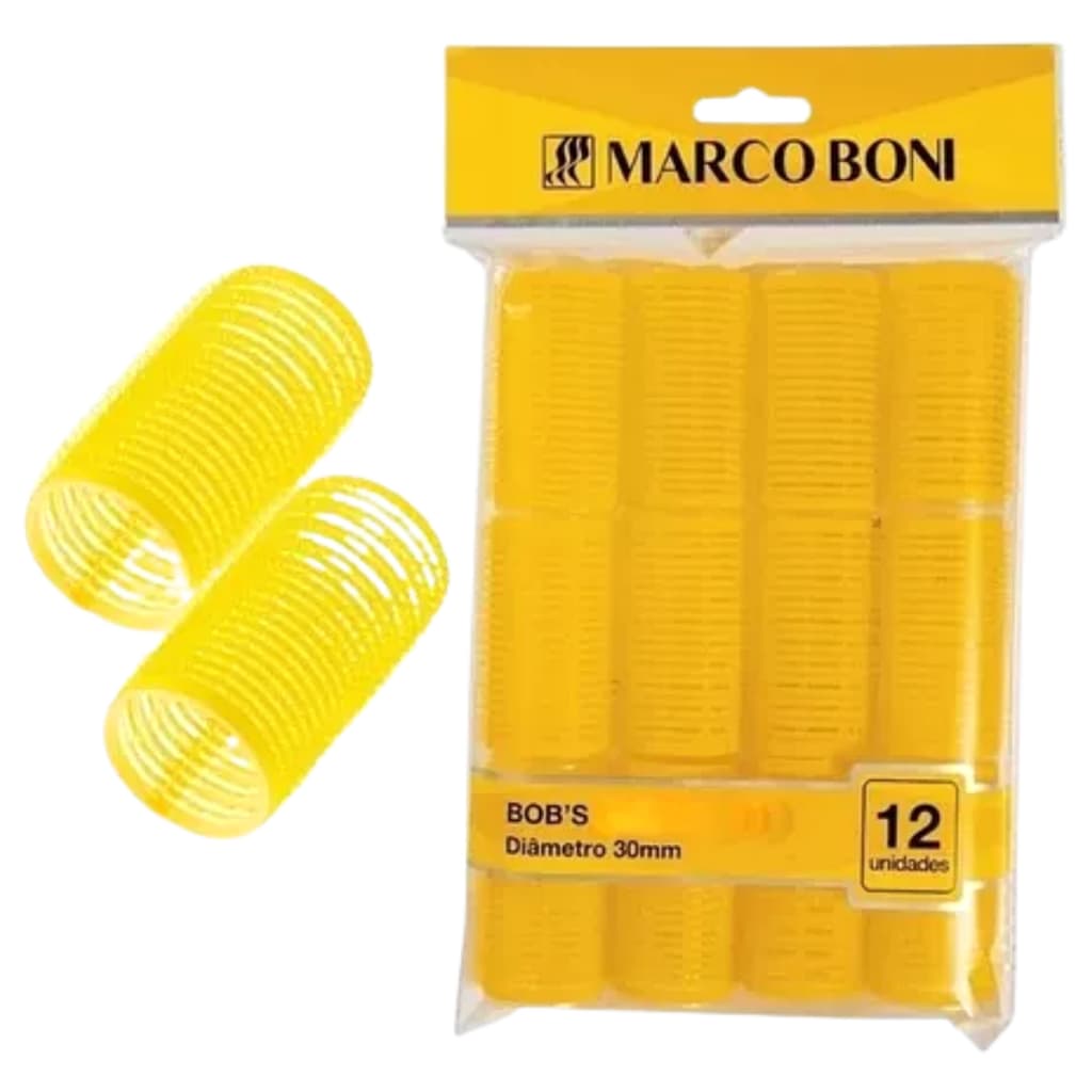 Kit 12 Bobs De Cabelo Autoaderente Médio Curl De Cachos 4315 - Marco Boni