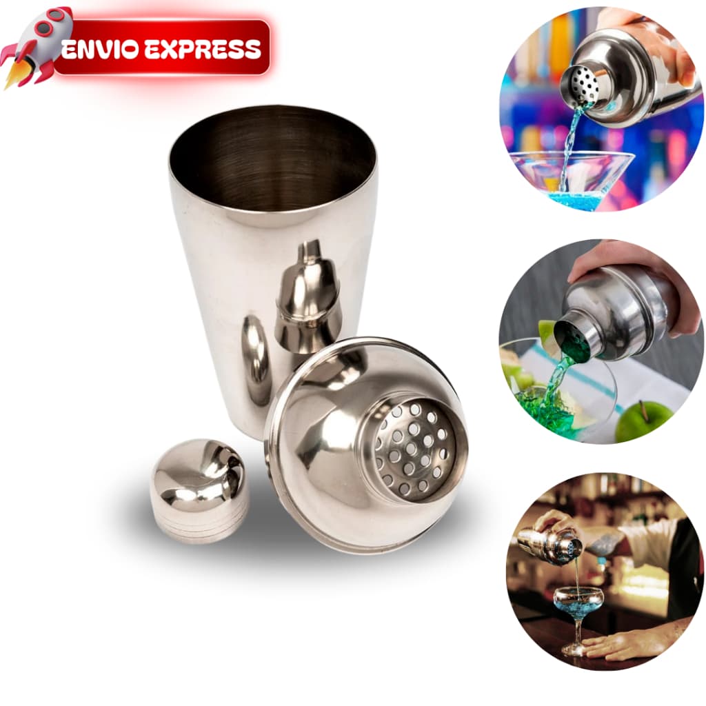 Coqueteleira Inox de 500ml para Drinks, Caipirinha, Bar e Eventos.