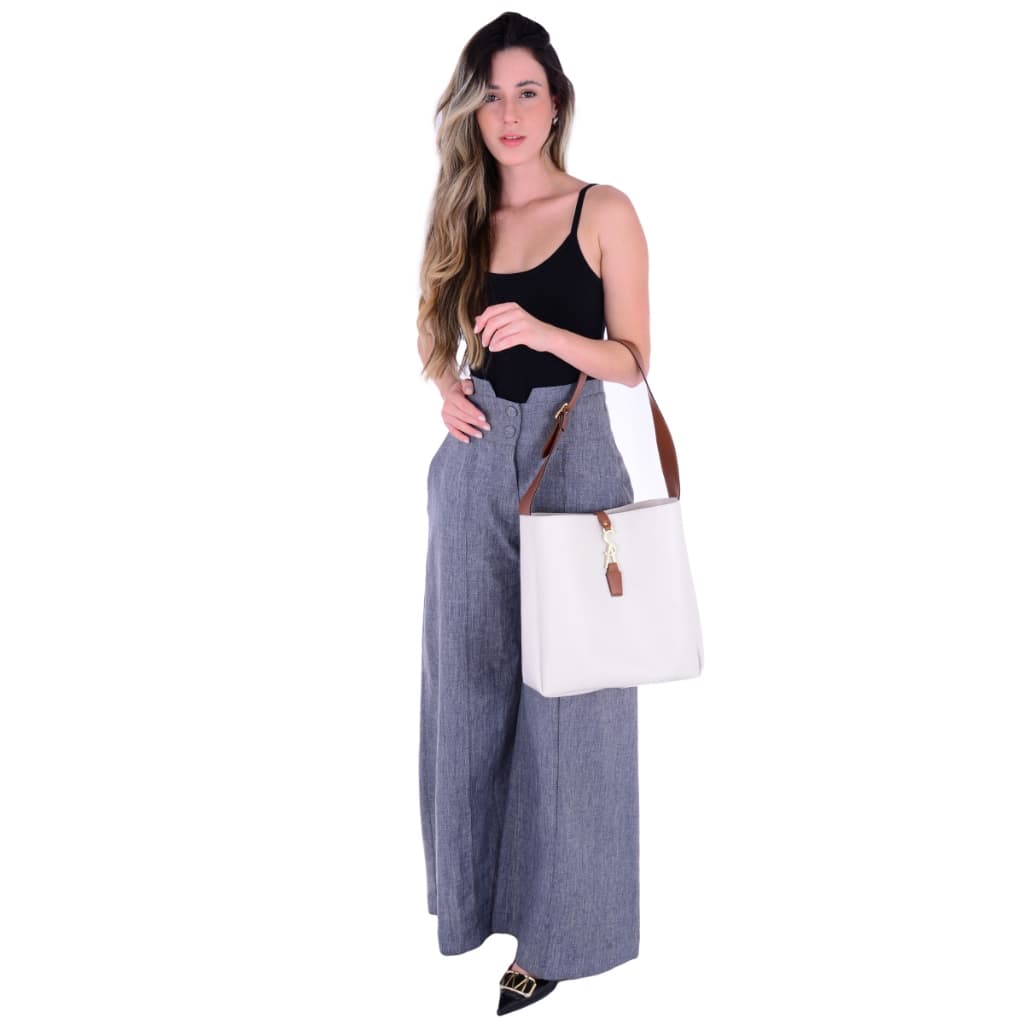 Bolsa Supple Elegante Feminina Grande Moderna Luxo Forrada