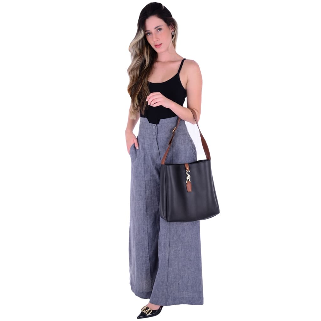 Bolsa Feminina Supple Elegante Moderna Grande Luxo De Ombro