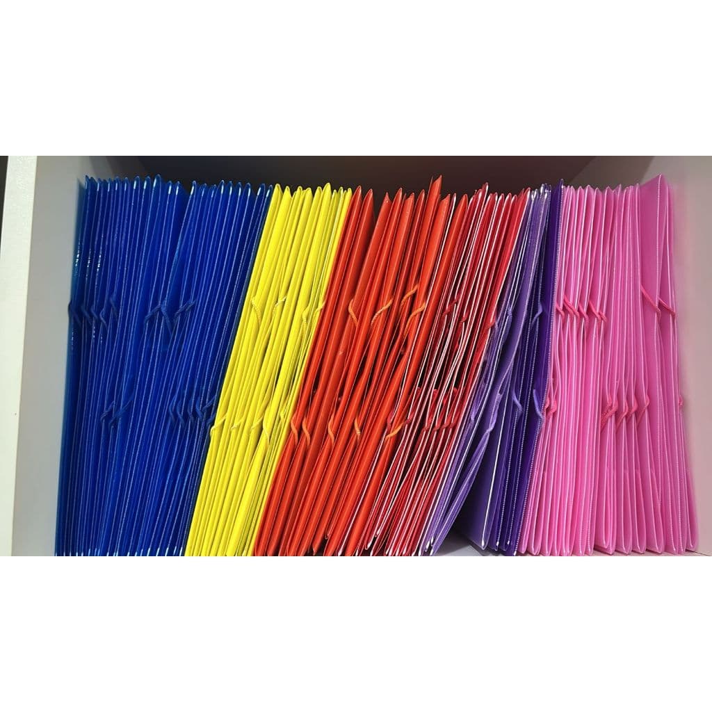 PASTA ABA ELÁSTICA TAMANHO OFICIO CORES VARIADAS KIT COM 4 PASTAS