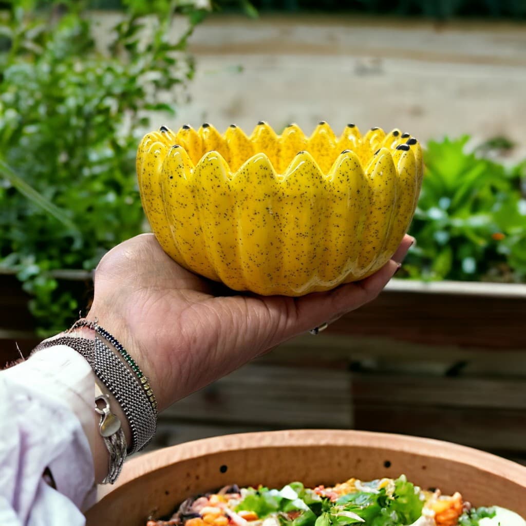 Bowl Banana Pequeno Redondo em Cerâmica 1 unidade