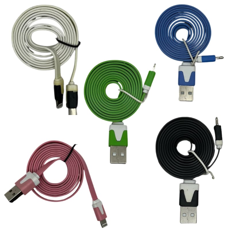 Cabo USB Lightning CBFC01 Multicores 1M p/ Iphone Ipad Ipod Resistente Alta Performance